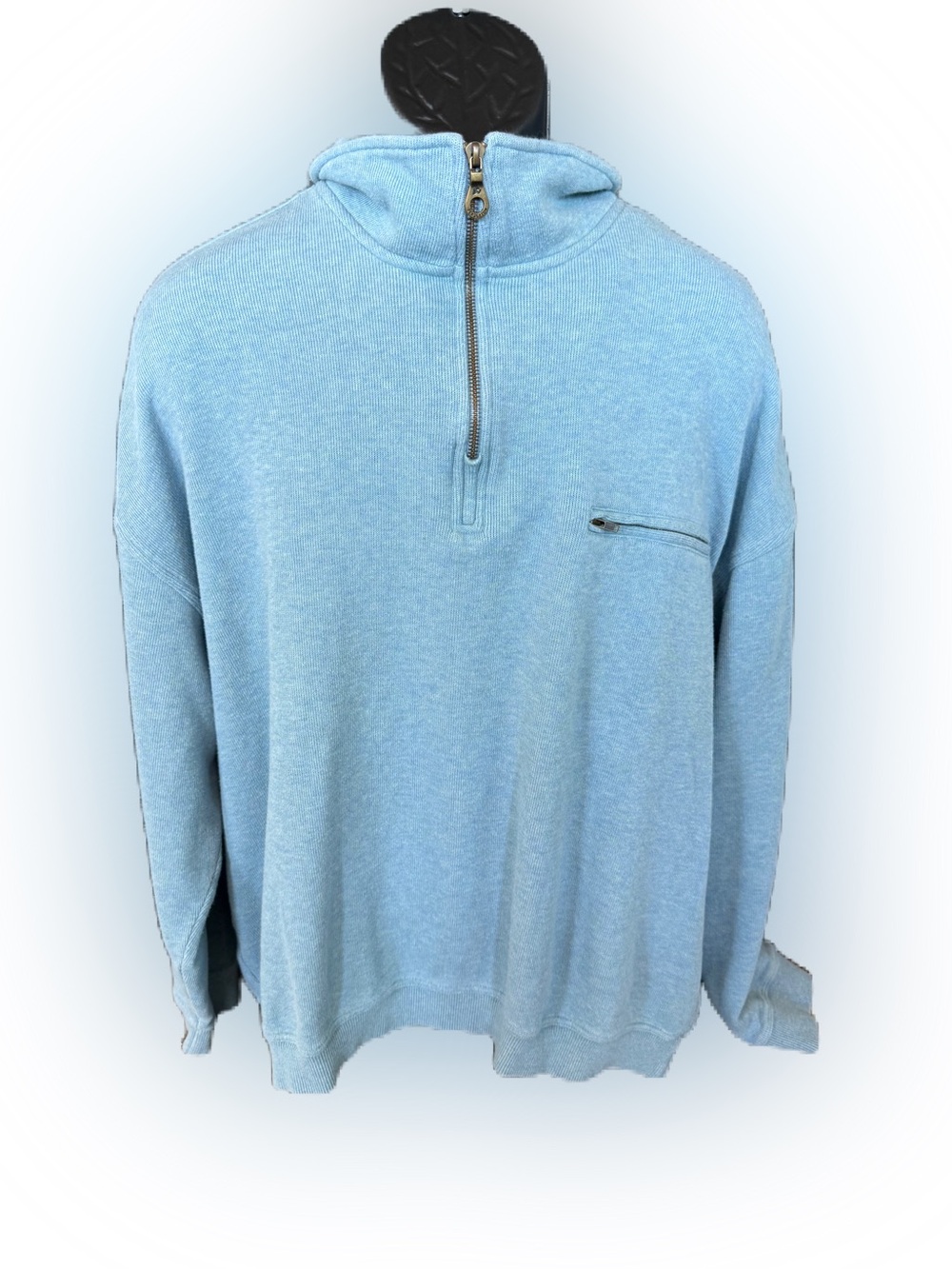 Pendleton Men’s Light Blue Quarter Zip Up Pullover. Size XXL